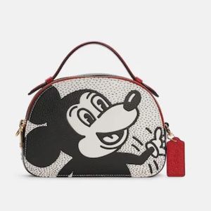 Coach Disney Mickey Mouse X Keith Haring Serena Satchel Crossbody Bag